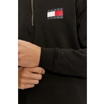 TOMMY JEANS REG ENTRY HALF ZIP ΜΠΛΟΥΖΑ ΦΟΥΤΕΡ ΑΝΔΡΙΚΗ BLACK