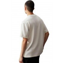 CALVIN KLEIN JEANS SCUBA CK TEE T-SHIRT ΜΠΛΟΥΖΑ ΑΝΔΡΙΚΗ IVORY