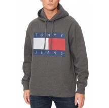 TOMMY JEANS RLX MELANGE FLAG HOODIE ΜΠΛΟΥΖΑ ΦΟΥΤΕΡ ΑΝΔΡΙΚΗ NEW CHARCOAL