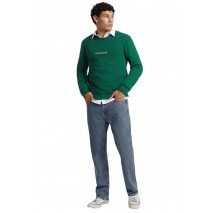 GUESS JEANS LS CN GUESS J EMB ΜΠΛΟΥΖΑ ΠΛΕΚΤΗ ΑΝΔΡΙΚΗ GREEN