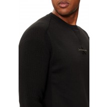 CALVIN KLEIN JEANS MONOLOGO SWEATER ΜΠΛΟΥΖΑ ΠΛΕΚΤΗ ΑΝΔΡΙΚΗ BLACK