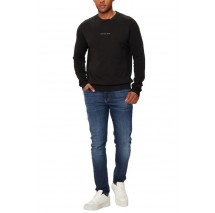 CALVIN KLEIN JEANS MONOLOGO SWEATER ΜΠΛΟΥΖΑ ΠΛΕΚΤΗ ΑΝΔΡΙΚΗ BLACK