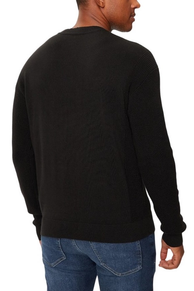 CALVIN KLEIN JEANS MONOLOGO SWEATER ΜΠΛΟΥΖΑ ΠΛΕΚΤΗ ΑΝΔΡΙΚΗ BLACK