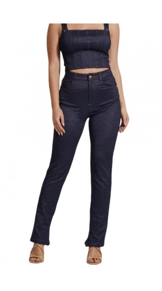 GUESS  CAROLINE PANT ΠΑΝΤΕΛΟΝΙ ΓΥΝΑΙΚΕΙΟ BLUΕ DENIM