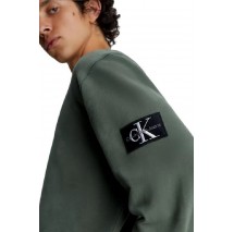 CALVIN KLEIN JEANS BADGE CREW NECK ΜΠΛΟΥΖΑ ΦΟΥΤΕΡ ΑΝΔΡΙΚΗ KHAKI