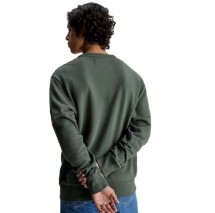 CALVIN KLEIN JEANS BADGE CREW NECK ΜΠΛΟΥΖΑ ΦΟΥΤΕΡ ΑΝΔΡΙΚΗ KHAKI