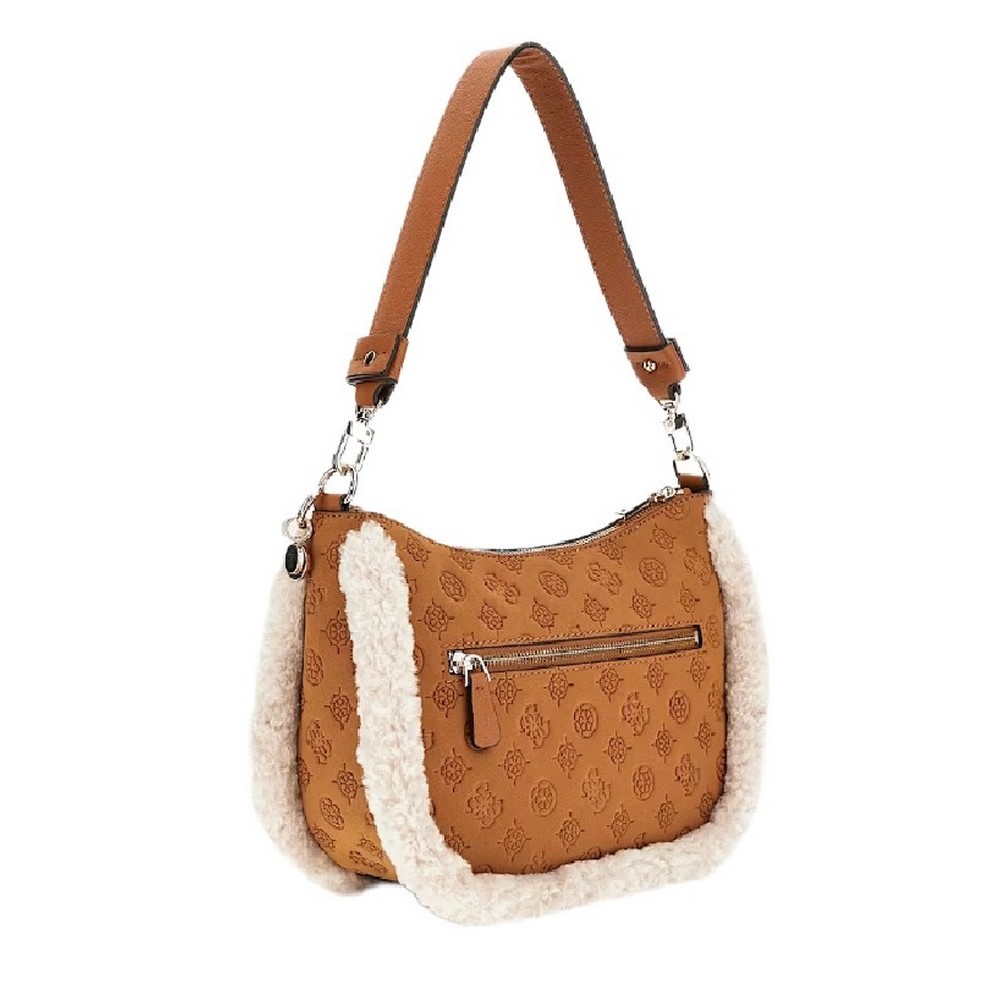 GUESS DAVIKA HOBO ΤΣΑΝΤΑ ΓΥΝΑΙΚΕΙΑ COGNAC