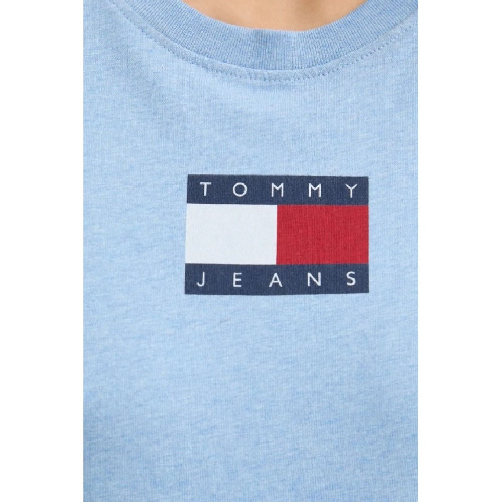 TOMMY JEANS RLX MELANGE FLAG TEE T-SHIRT ΜΠΛΟΥΖΑ ΓΥΝΑΙΚΕΙΑ CIEL