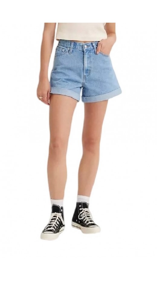 LEVIS ROLLED 80S MOM SHORTS ΣΟΡΤΣ ΓΥΝΑΙΚΕΙΟ LIGHT INDIGO