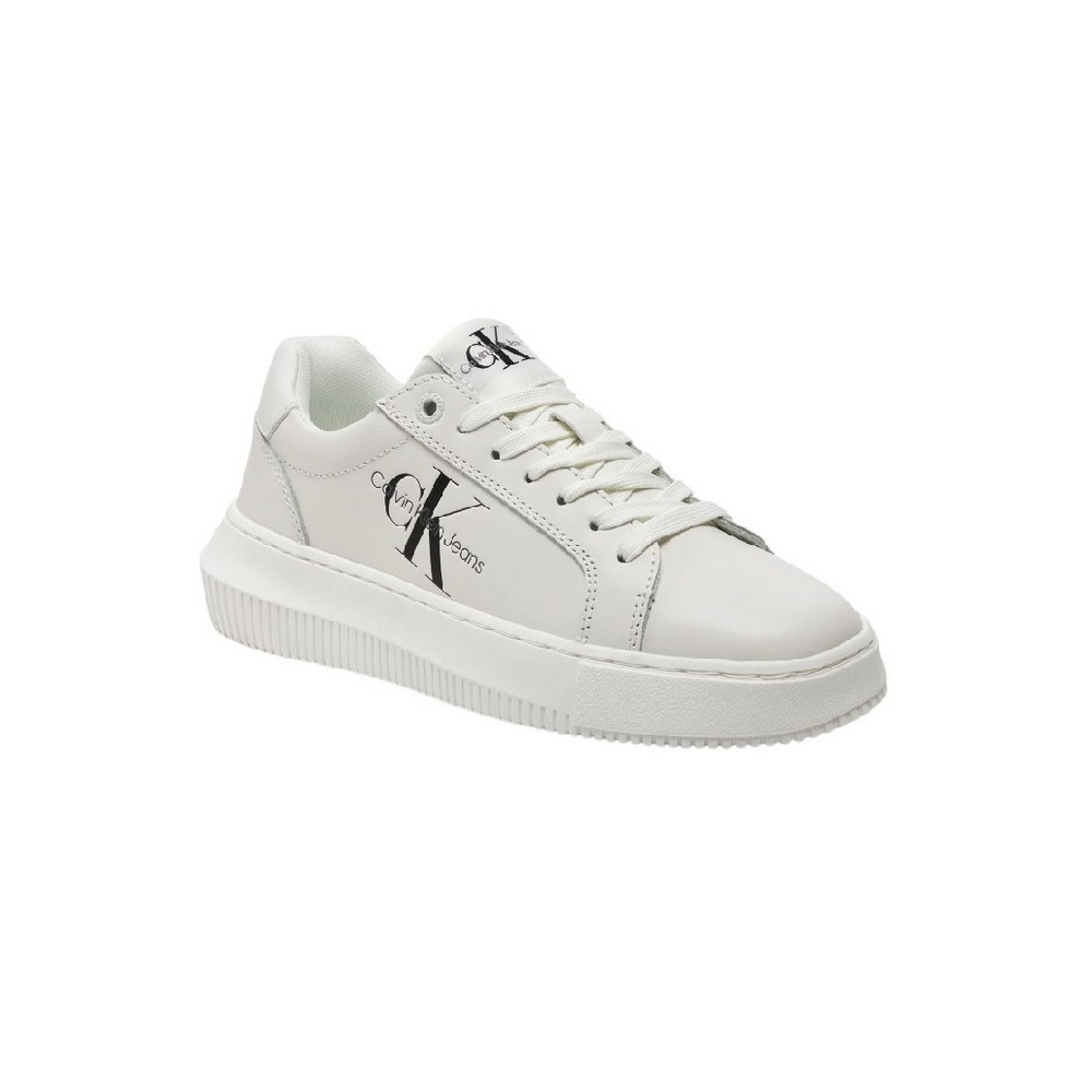 CALVIN KLEIN JEANS CHUPSOLE LACEUP MON LTH WN ΠΑΠΟΥΤΣΙ ΓΥΝΑΙΚΕΙΟ BRIGHT WHITE