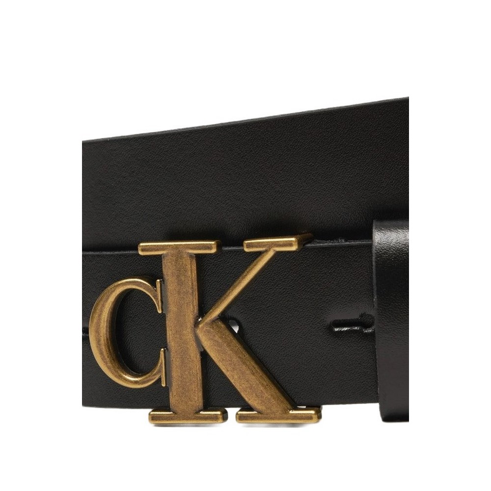 CALVIN KLEIN JEANS MONO PLAQUE LTHR BELT 30MM ΖΩΝΗ ΓΥΝΑΙΚΕΙΑ BLACK