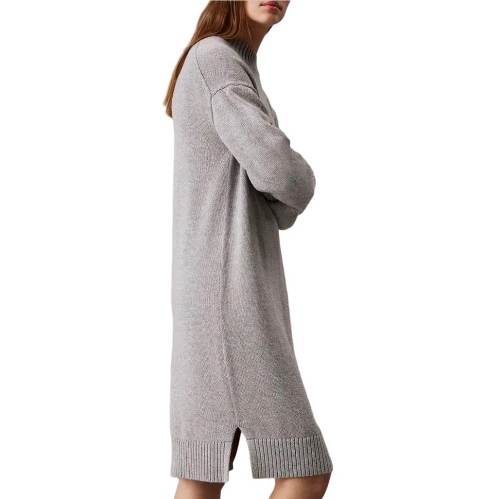 CALVIN KLEIN INTARSIA LOOSE SWEATER ΦΟΡΕΜΑ ΓΥΝΑΙΚΕΙΟ GREY