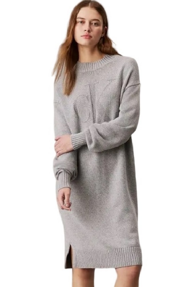 CALVIN KLEIN INTARSIA LOOSE SWEATER ΦΟΡΕΜΑ ΓΥΝΑΙΚΕΙΟ GREY