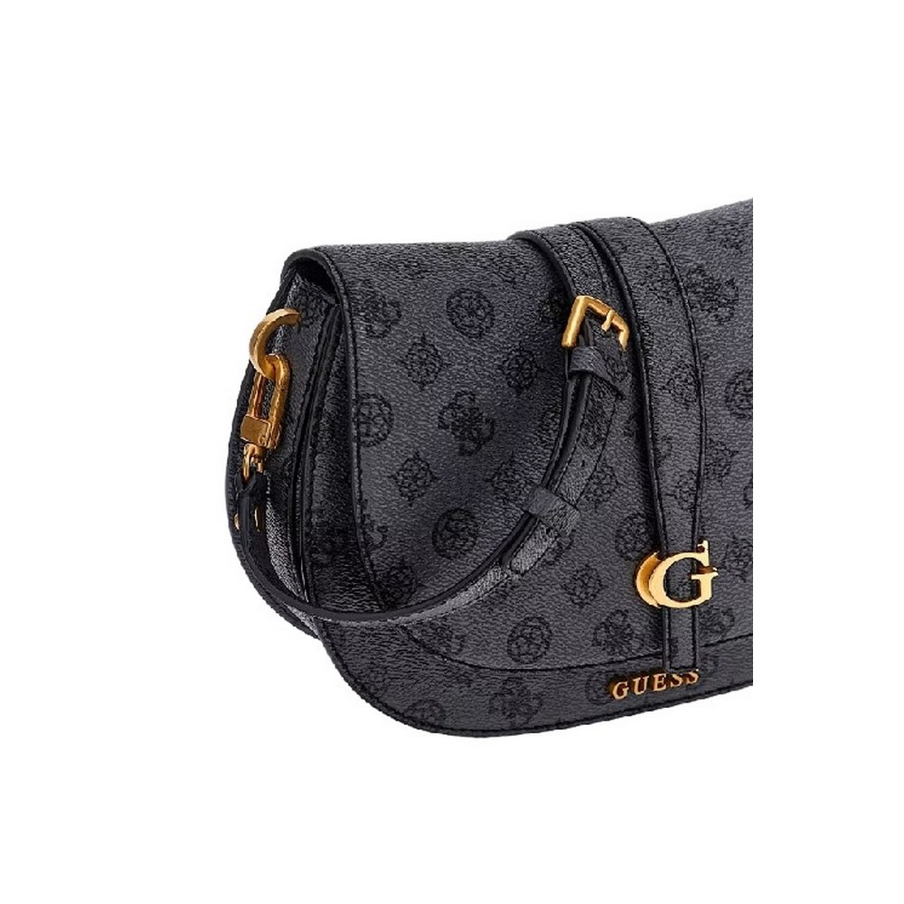 GUESS KUBA TRI CMPT FLAP SHLDR BAG ΤΣΑΝΤΑ ΓΥΝΑΙΚΕΙΑ GREY