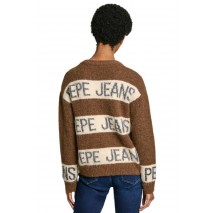 PEPE JEANS LONDON DROP 4 HELMI ΜΠΛΟΥΖΑ ΠΛΕΚΤΗ ΓΥΝΑΙΚΕΙΑ BROWN