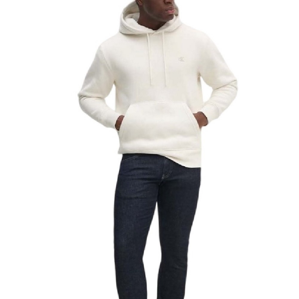 CALVIN KLEIN JEANS HEAVY TERRY HOODIE ΦΟΥΤΕΡ ΜΠΛΟΥΖΑ ΑΝΔΡΙΚΗ IVORY