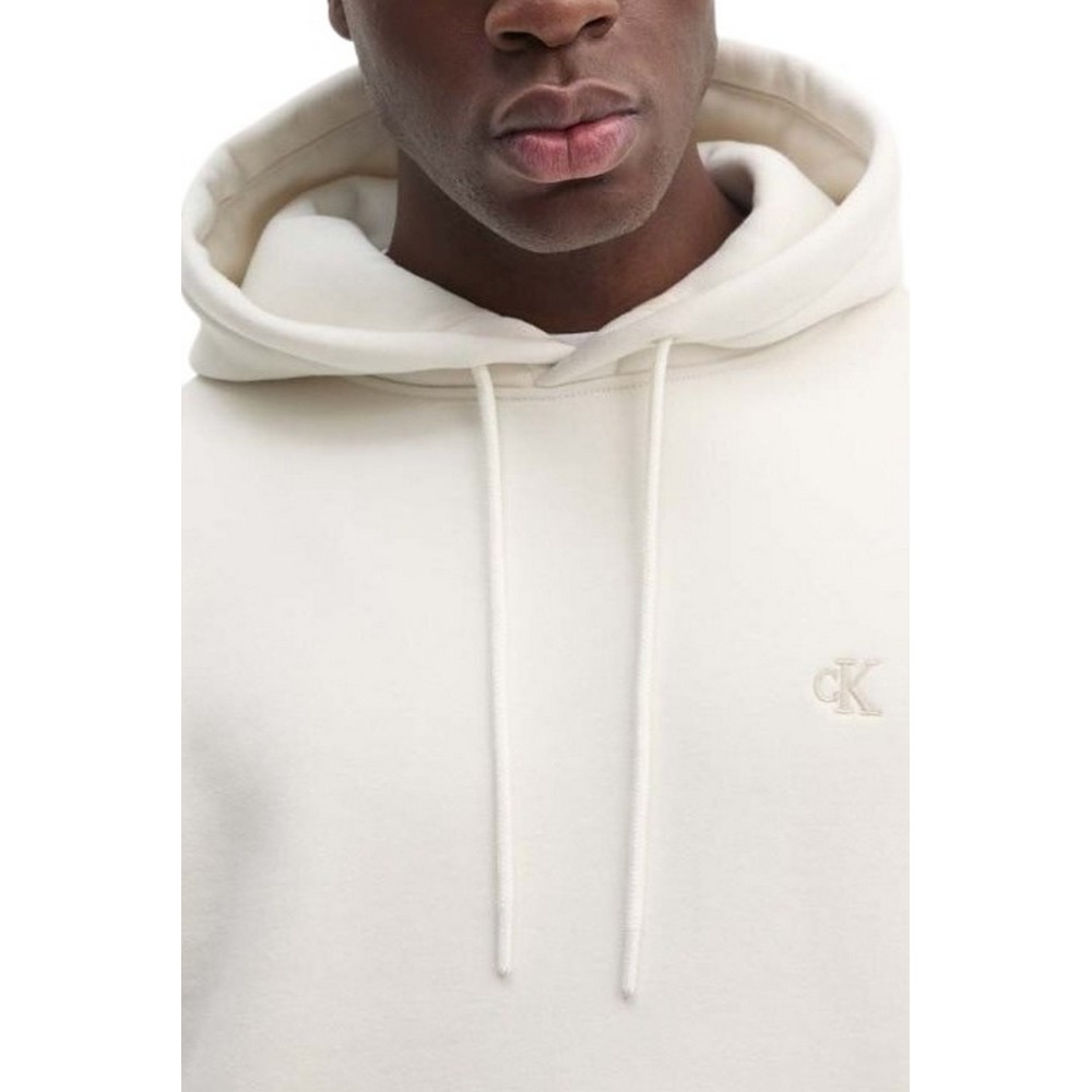 CALVIN KLEIN JEANS HEAVY TERRY HOODIE ΦΟΥΤΕΡ ΜΠΛΟΥΖΑ ΑΝΔΡΙΚΗ IVORY