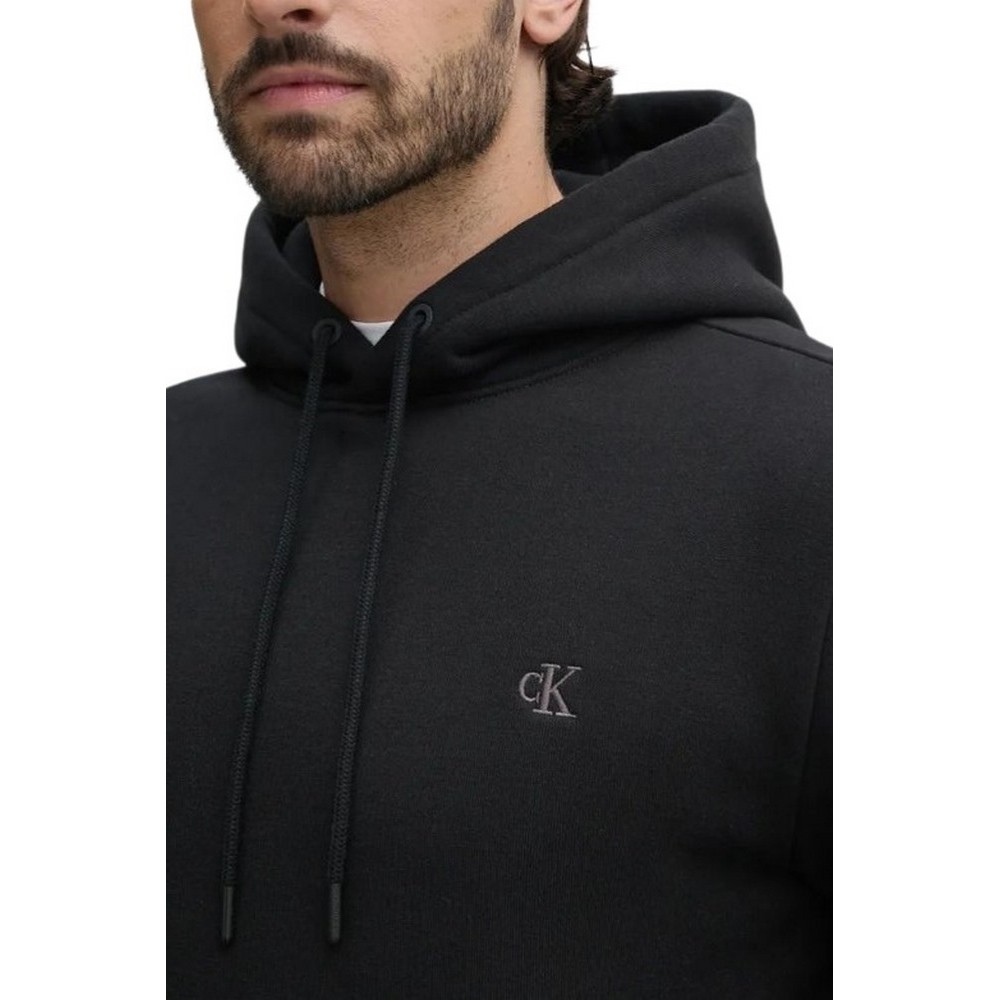 CALVIN KLEIN JEANS HEAVY TERRY HOODIE ΦΟΥΤΕΡ ΜΠΛΟΥΖΑ ΑΝΔΡΙΚΗ BLACK