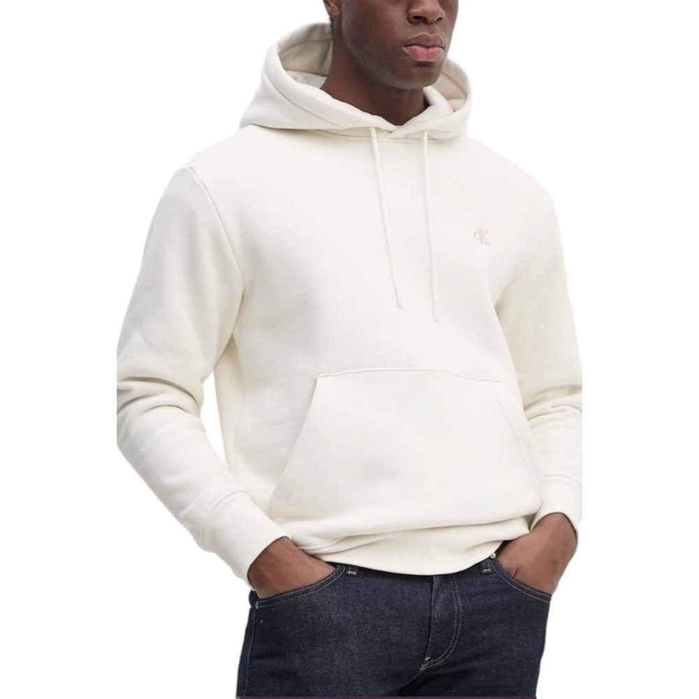 CALVIN KLEIN JEANS HEAVY TERRY HOODIE ΦΟΥΤΕΡ ΜΠΛΟΥΖΑ ΑΝΔΡΙΚΗ IVORY