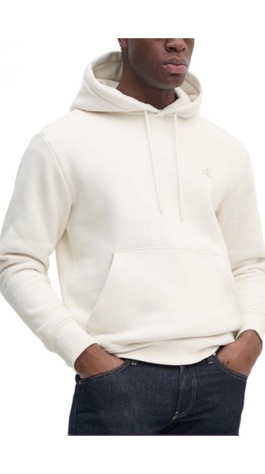 CALVIN KLEIN JEANS HEAVY TERRY HOODIE ΦΟΥΤΕΡ ΜΠΛΟΥΖΑ ΑΝΔΡΙΚΗ IVORY