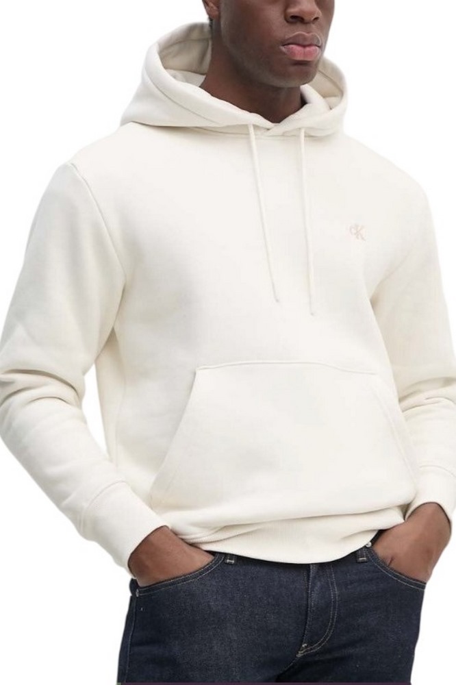 CALVIN KLEIN JEANS HEAVY TERRY HOODIE ΦΟΥΤΕΡ ΜΠΛΟΥΖΑ ΑΝΔΡΙΚΗ IVORY