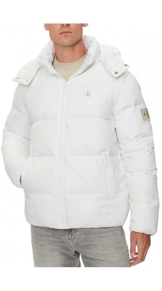 CALVIN KLEIN JEANS ESSENTIALS DOWN JACKET ΜΠΟΥΦΑΝ ΑΝΔΡΙΚΟ BRIGHT WHITE