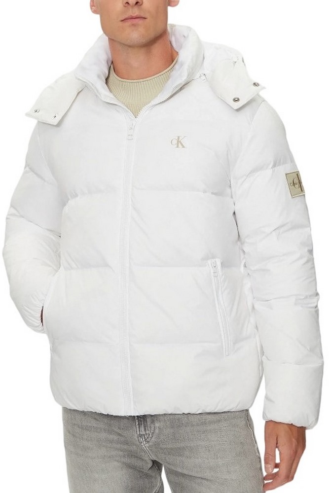 CALVIN KLEIN JEANS ESSENTIALS DOWN JACKET ΜΠΟΥΦΑΝ ΑΝΔΡΙΚΟ BRIGHT WHITE