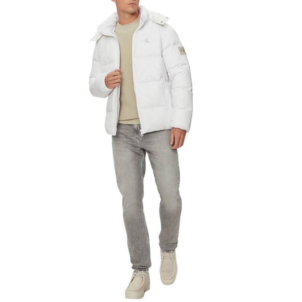 CALVIN KLEIN JEANS ESSENTIALS DOWN JACKET ΜΠΟΥΦΑΝ ΑΝΔΡΙΚΟ BRIGHT WHITE