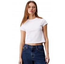 CALVIN KLEIN JEANS CONTEMPORARY FITTED TEE T-SHIRT ΜΠΛΟΥΖΑ ΓΥΝΑΙΚΕΙΑ BRIGHT WHITE