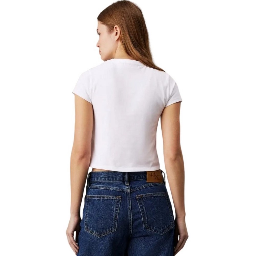 CALVIN KLEIN JEANS CONTEMPORARY FITTED TEE T-SHIRT ΜΠΛΟΥΖΑ ΓΥΝΑΙΚΕΙΑ BRIGHT WHITE