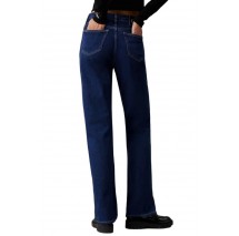 CALVIN KLEIN JEANS HIGH RISE STRAIGHT ΠΑΝΤΕΛΟΝΙ ΓΥΝΑΙΚΕΙΟ BLUΕ DENIM