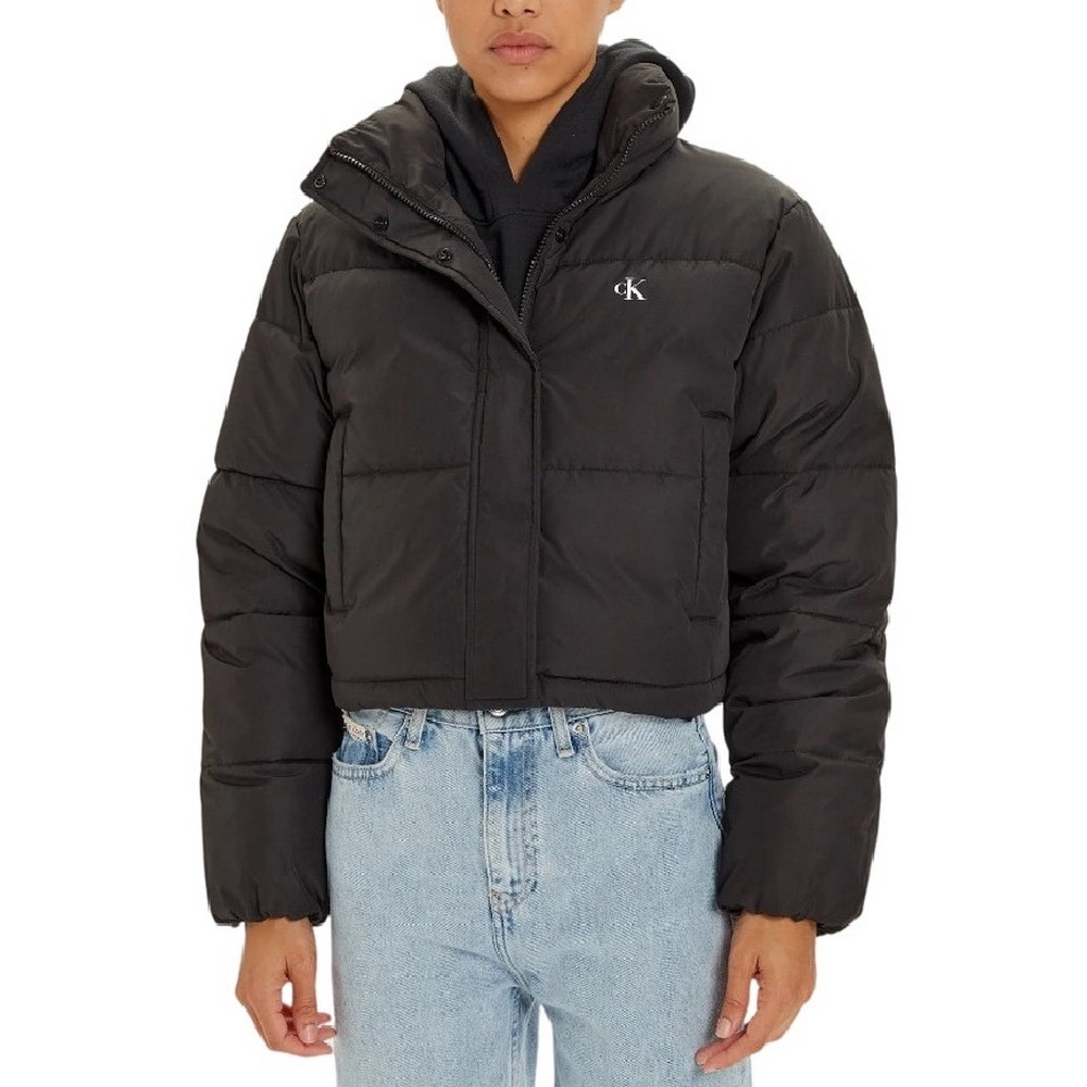 CALVIN KLEIN JEANS MATTE CROPPED ND PUFFER ΜΠΟΥΦΑΝ ΓΥΝΑΙΚΕΙΟ BLACK