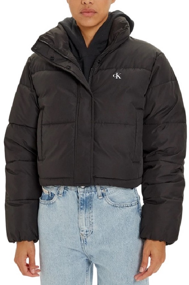 CALVIN KLEIN JEANS MATTE CROPPED ND PUFFER ΜΠΟΥΦΑΝ ΓΥΝΑΙΚΕΙΟ BLACK