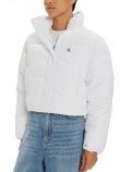 CALVIN KLEIN JEANS MATTE CROPPED ND PUFFER ΜΠΟΥΦΑΝ ΓΥΝΑΙΚΕΙΟ BRIGHT WHITE