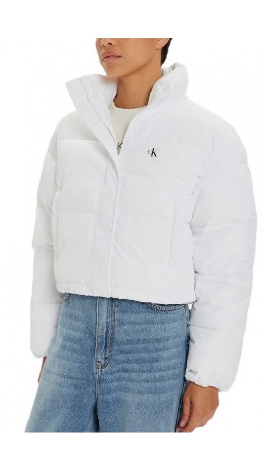 CALVIN KLEIN JEANS MATTE CROPPED ND PUFFER ΜΠΟΥΦΑΝ ΓΥΝΑΙΚΕΙΟ BRIGHT WHITE