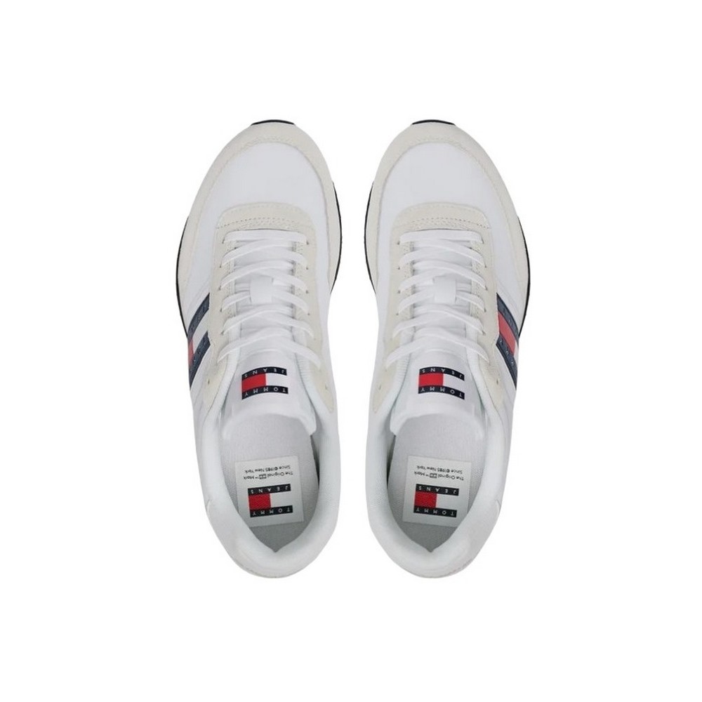 TOMMY HILFIGER RUNNER CASUAL ESS ΠΑΠΟΥΤΣΙ ΑΝΔΡΙΚΟ WHITE