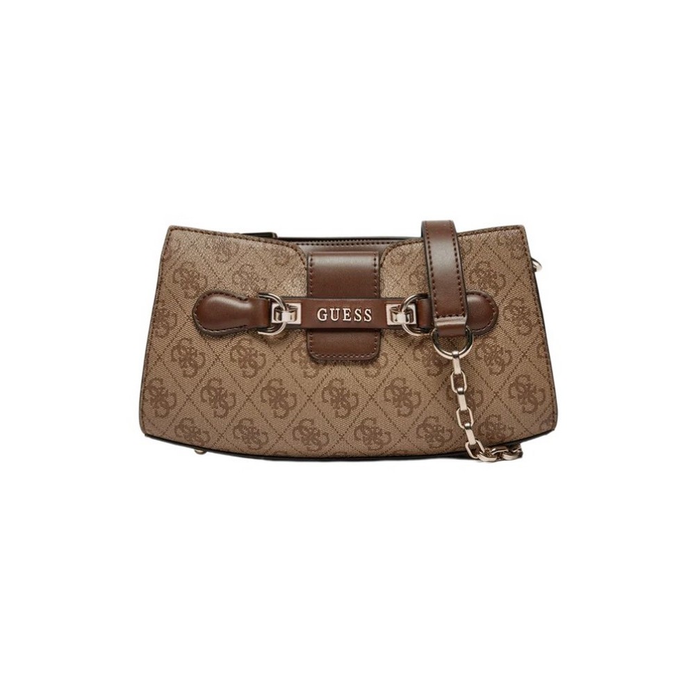 GUESS NOLANA CROSSBODY TOP ΤΣΑΝΤΑ ΓΥΝΑΙΚΕΙΑ LATTE