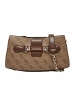 GUESS NOLANA CROSSBODY TOP ΤΣΑΝΤΑ ΓΥΝΑΙΚΕΙΑ LATTE