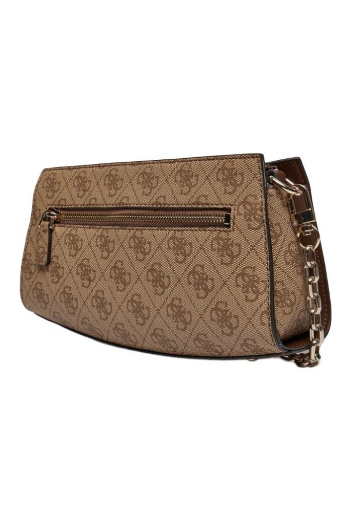 GUESS NOLANA CROSSBODY TOP ΤΣΑΝΤΑ ΓΥΝΑΙΚΕΙΑ LATTE