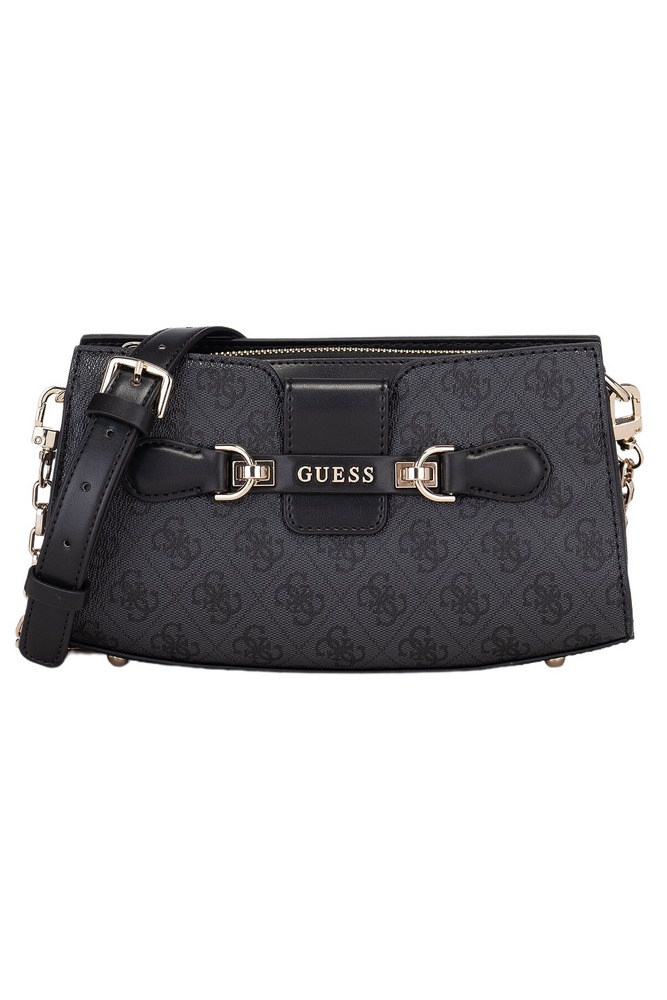 GUESS NOLANA CROSSBODY TOP ΤΣΑΝΤΑ ΓΥΝΑΙΚΕΙΑ GREY