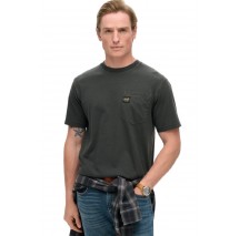 SUPERDRY D2 OVIN CONTRAST STITCH POCKET T-SHIRT ΜΠΛΟΥΖΑ ΑΝΔΡΙΚΗ WASHED BLACK