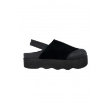 SCHOLL ABBY E SUEDE WOMENS BLACK CLOGS ΠΑΝΤΟΦΛΑ ΓΥΝΑΙΚΕΙΑ BLACK