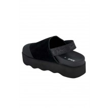 SCHOLL ABBY E SUEDE WOMENS BLACK CLOGS ΠΑΝΤΟΦΛΑ ΓΥΝΑΙΚΕΙΑ BLACK