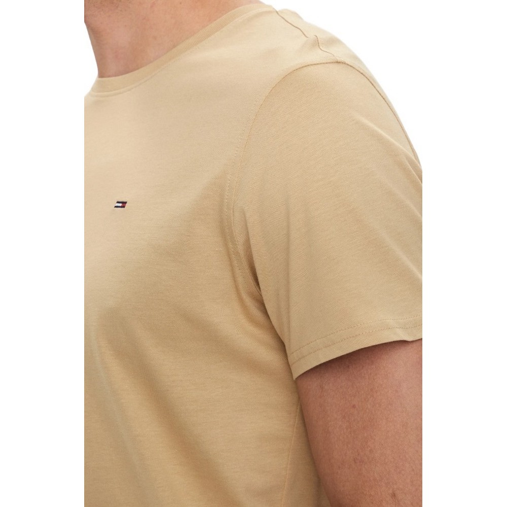 TOMMY JEANS XSLIM JERSEY TEE T-SHIRT ΜΠΛΟΥΖΑ ΑΝΔΡΙΚΗ TAN