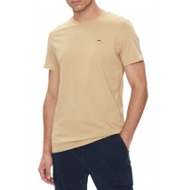 TOMMY JEANS XSLIM JERSEY TEE T-SHIRT ΜΠΛΟΥΖΑ ΑΝΔΡΙΚΗ TAN