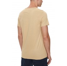 TOMMY JEANS XSLIM JERSEY TEE T-SHIRT ΜΠΛΟΥΖΑ ΑΝΔΡΙΚΗ TAN