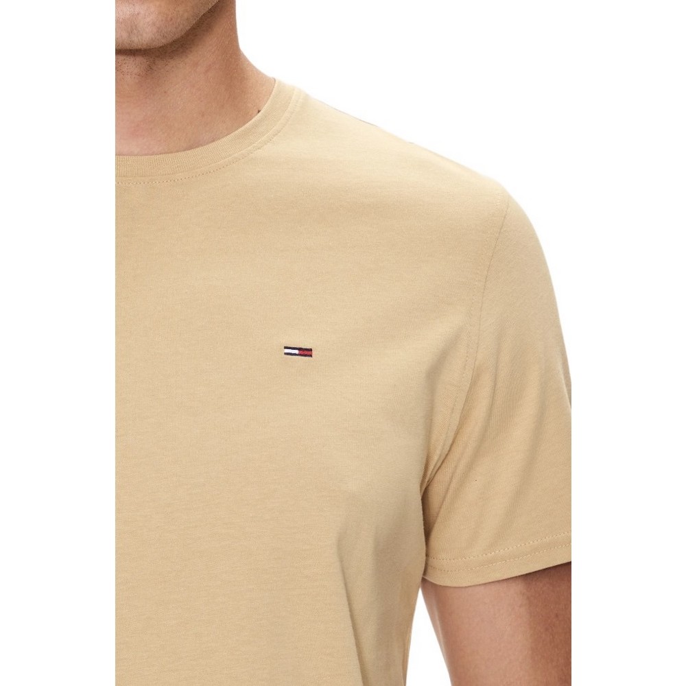 TOMMY JEANS XSLIM JERSEY TEE T-SHIRT ΜΠΛΟΥΖΑ ΑΝΔΡΙΚΗ TAN