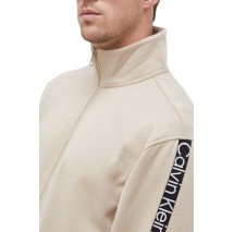 CALVIN KLEIN CUT OFF LOGO TAPE ZIP HWK ΖΑΚΕΤΑ ΑΝΔΡΙΚΗ BEIGE