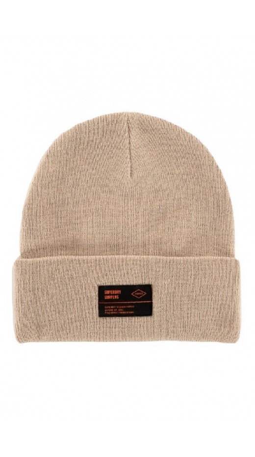 SUPERDRY D3 SDNA SURPLUS KNITTED BEANIE HAT ΣΚΟΥΦΟΣ ΓΥΝΑΙΚΕΙΟΣ BEIGE