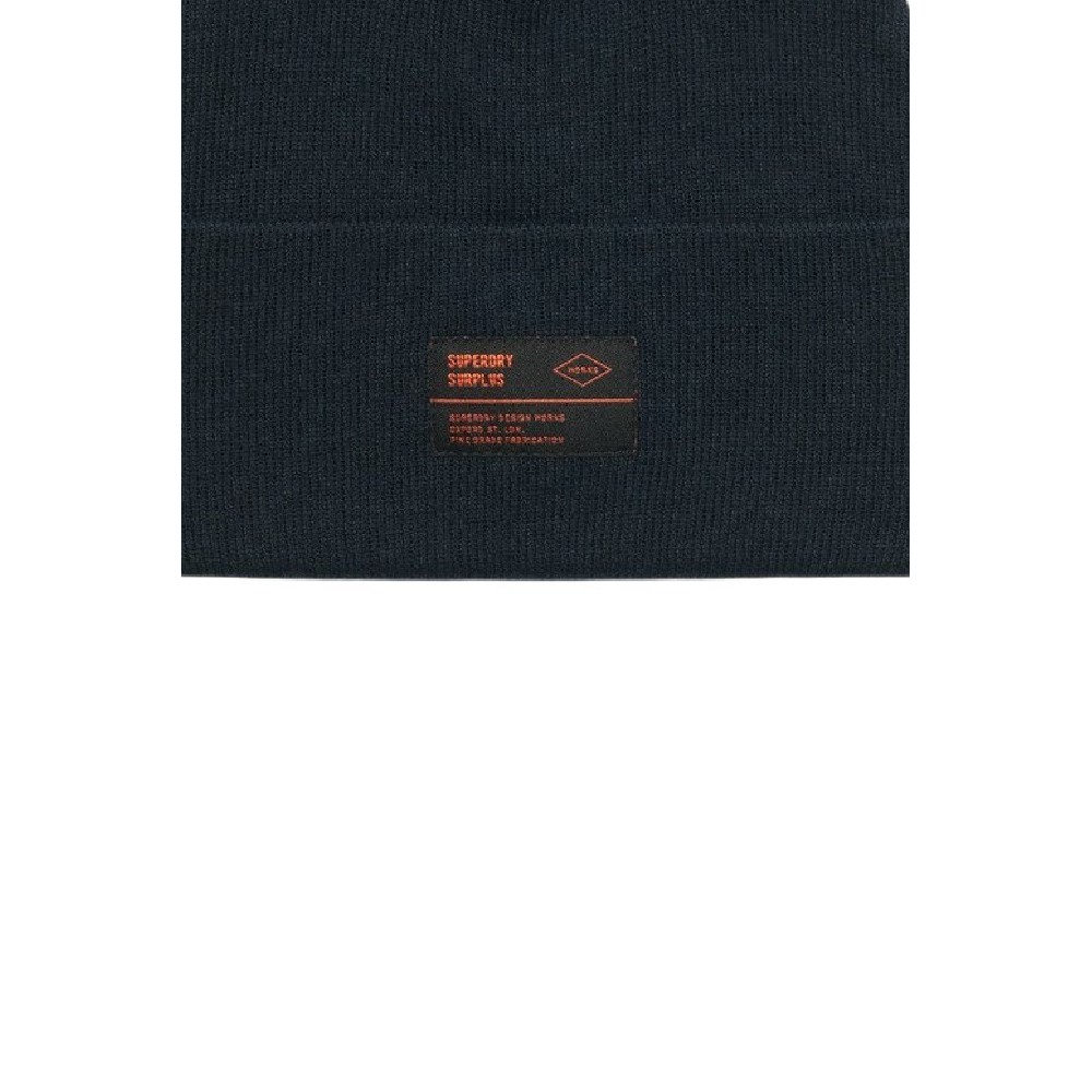 SUPERDRY D3 SDNA SURPLUS KNITTED BEANIE HAT ΣΚΟΥΦΟΣ ΓΥΝΑΙΚΕΙΟΣ NAVY